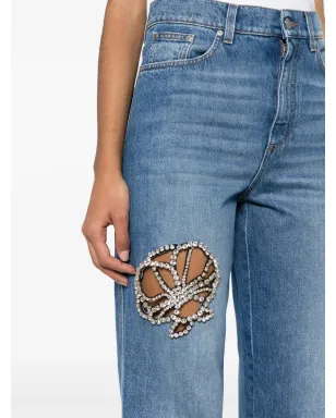 Stella McCartney クリスタル装飾ジーンズ ブルー - サムネイル5