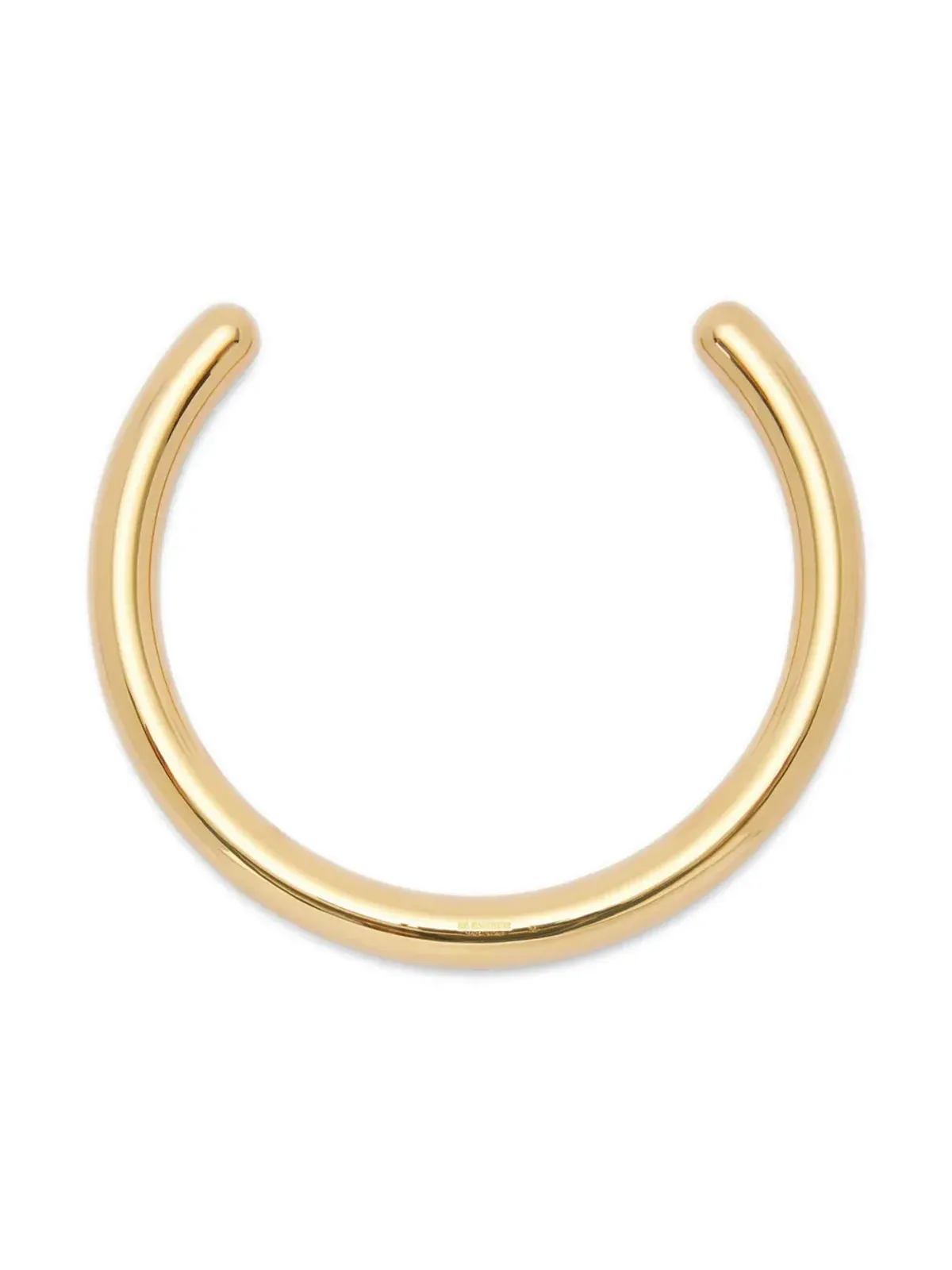 Jil Sander ハンマー加工のカフネックレス - イエロー - 画像2