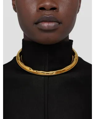 Jil Sander ハンマー加工のカフネックレス - イエロー - サムネイル4