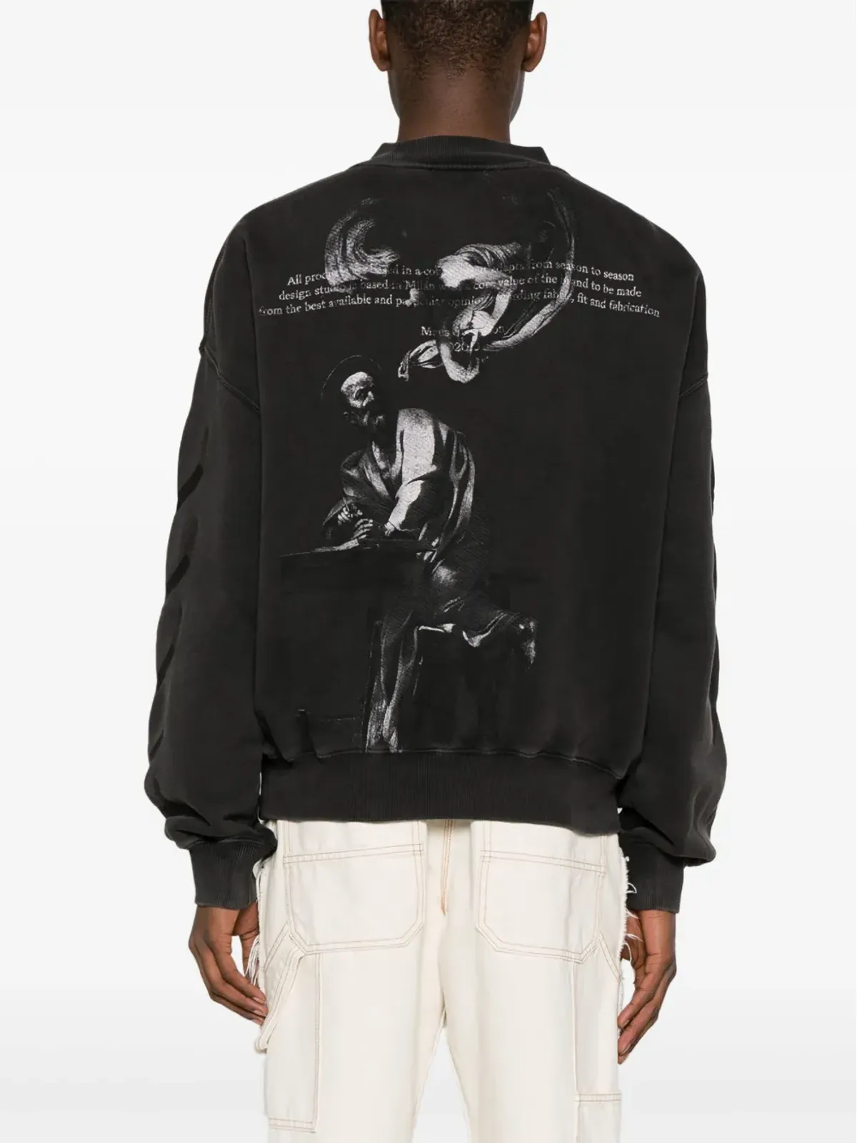 Off-White S.Matthew コットン スウェットシャツ - ブラック - 画像4