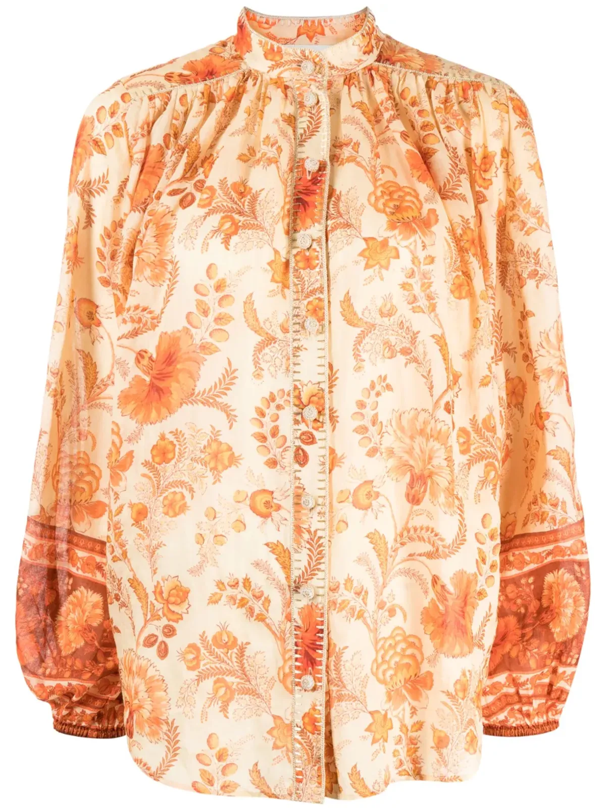 ZIMMERMANN Junie floral-print blouse - Orange - 画像1