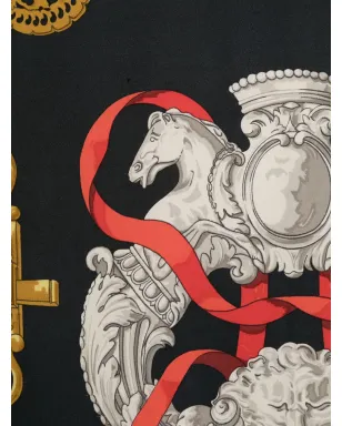 Hermès ビンテージ 1990年代 x Caty Latham Ferronnerie スカーフ ブラック - サムネイル2