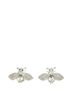 Jennifer Gibson Jewellery ヴィンテージ ステートメント クリスタル・ビー・イヤリング 1980年代 - シルバー - サムネイル1