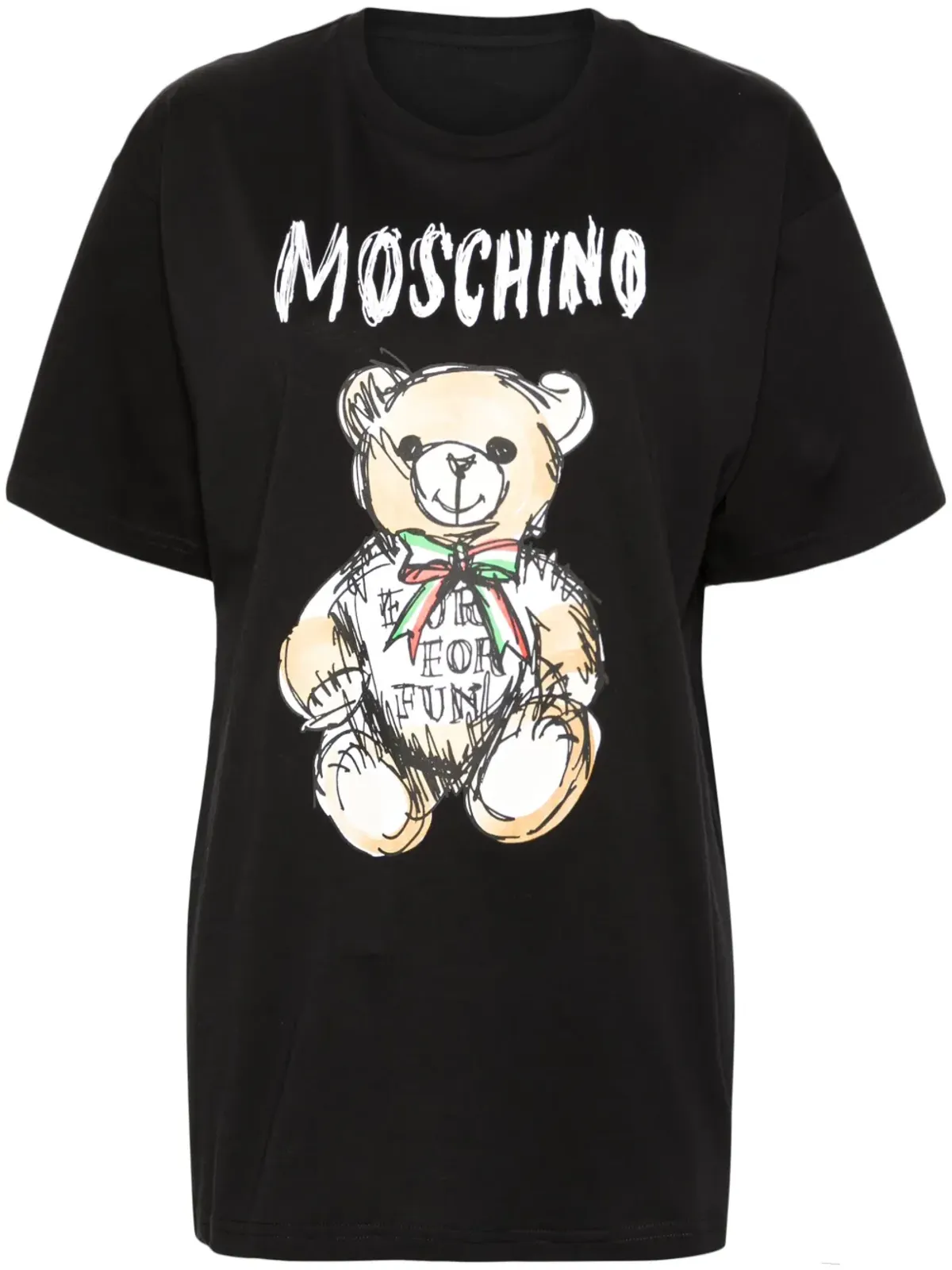 Moschino テディベア・プリント コットン Tシャツ - ブラック - 画像1