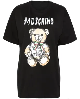 Moschino テディベア・プリント コットン Tシャツ - ブラック - サムネイル1