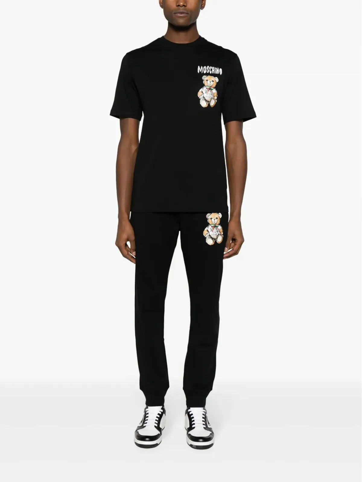 Moschino テディベアプリント テーパード トラックパンツ - 画像2