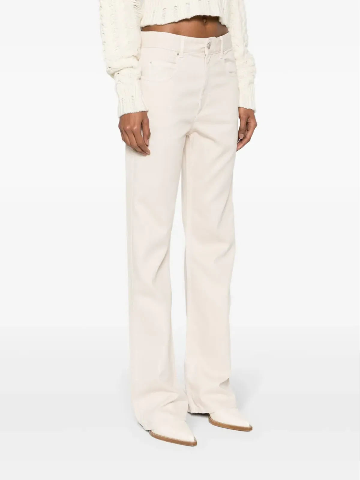 ISABEL MARANT Belvira ハイライズ ブーツカット ジーンズ - ベージュ系 - 画像3