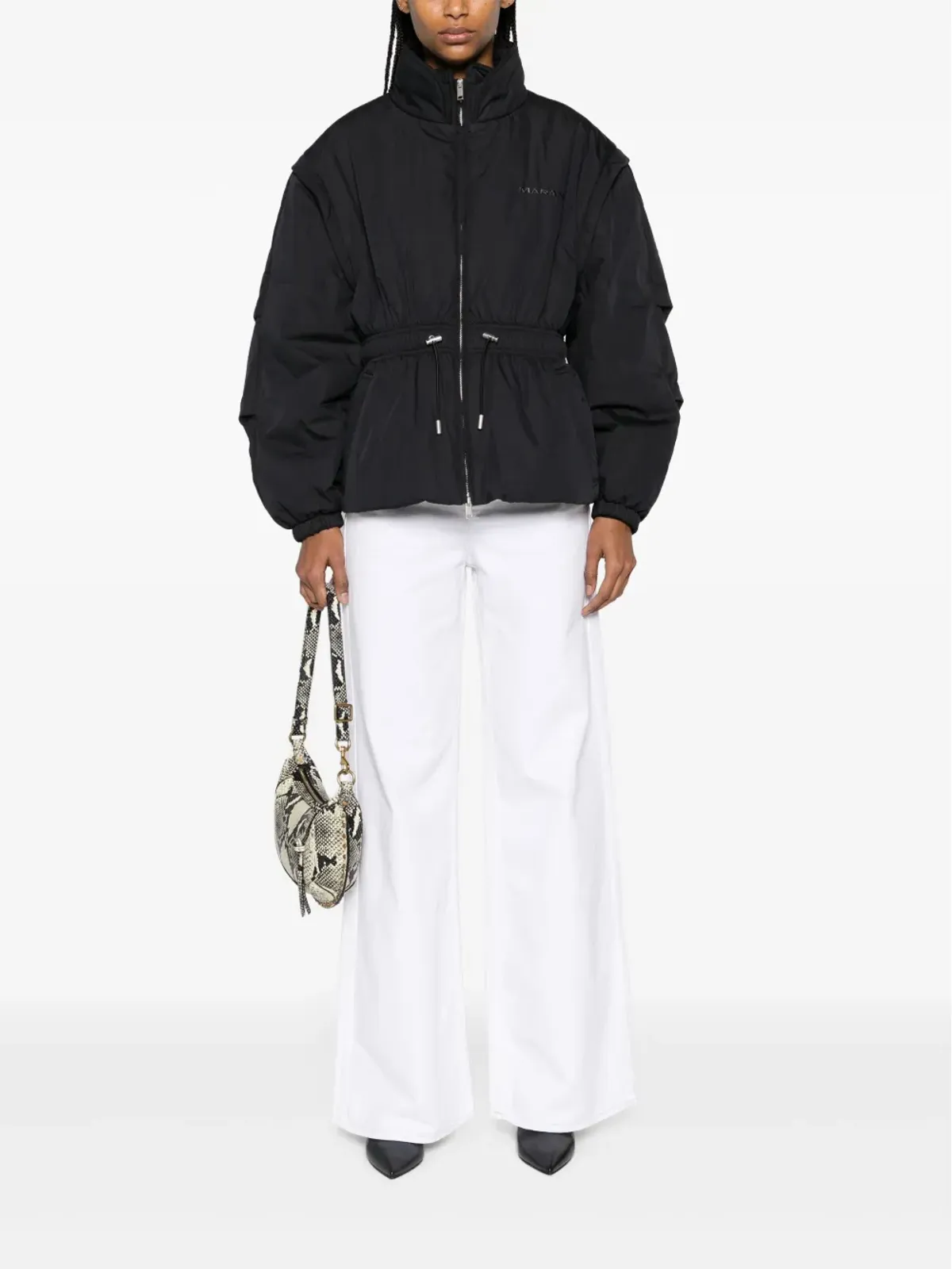 ISABEL MARANT レモニー ハイライズ ワイドレッグ ジーンズ - ホワイト - 画像2