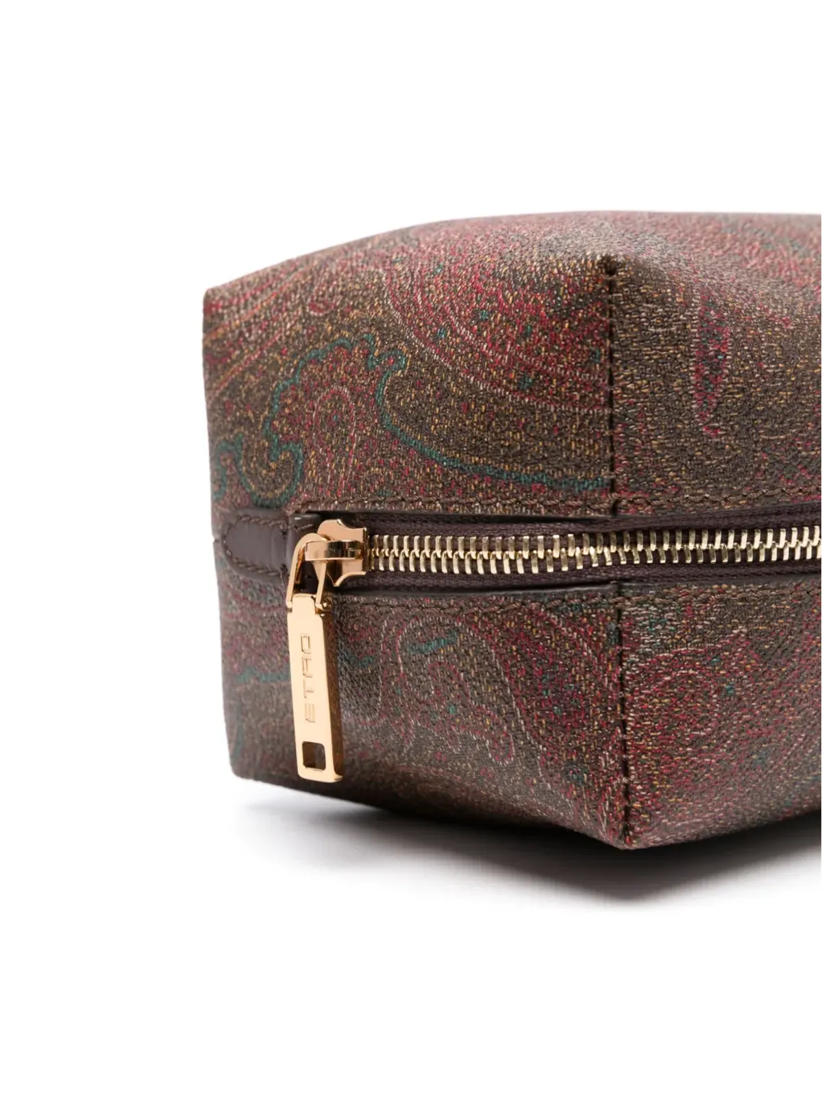 ETRO ペガソ刺繍のジップ付きウォッシュバッグ - ブラウン - 画像3