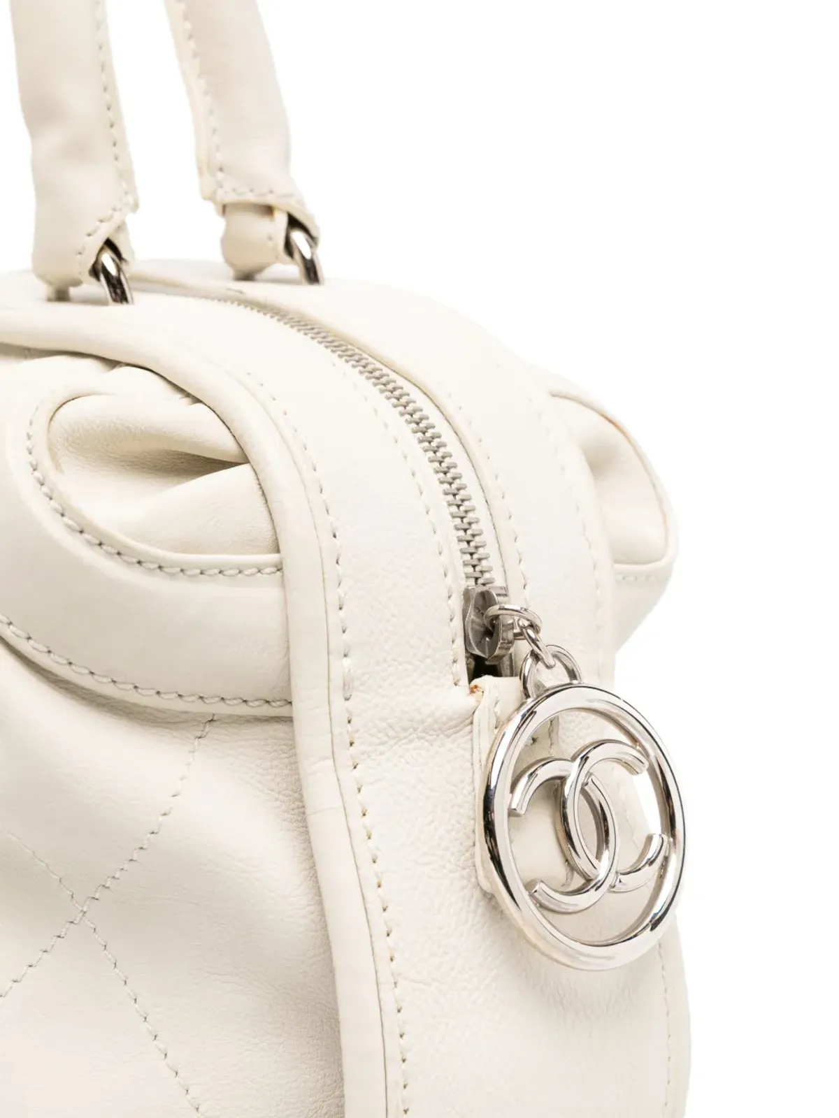 CHANEL ビンテージ CC ワイルドステッチ ハンドバッグ - 画像4