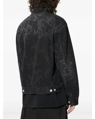 Han Kjøbenhavn パターン柄シャツジャケット - Black - サムネイル4