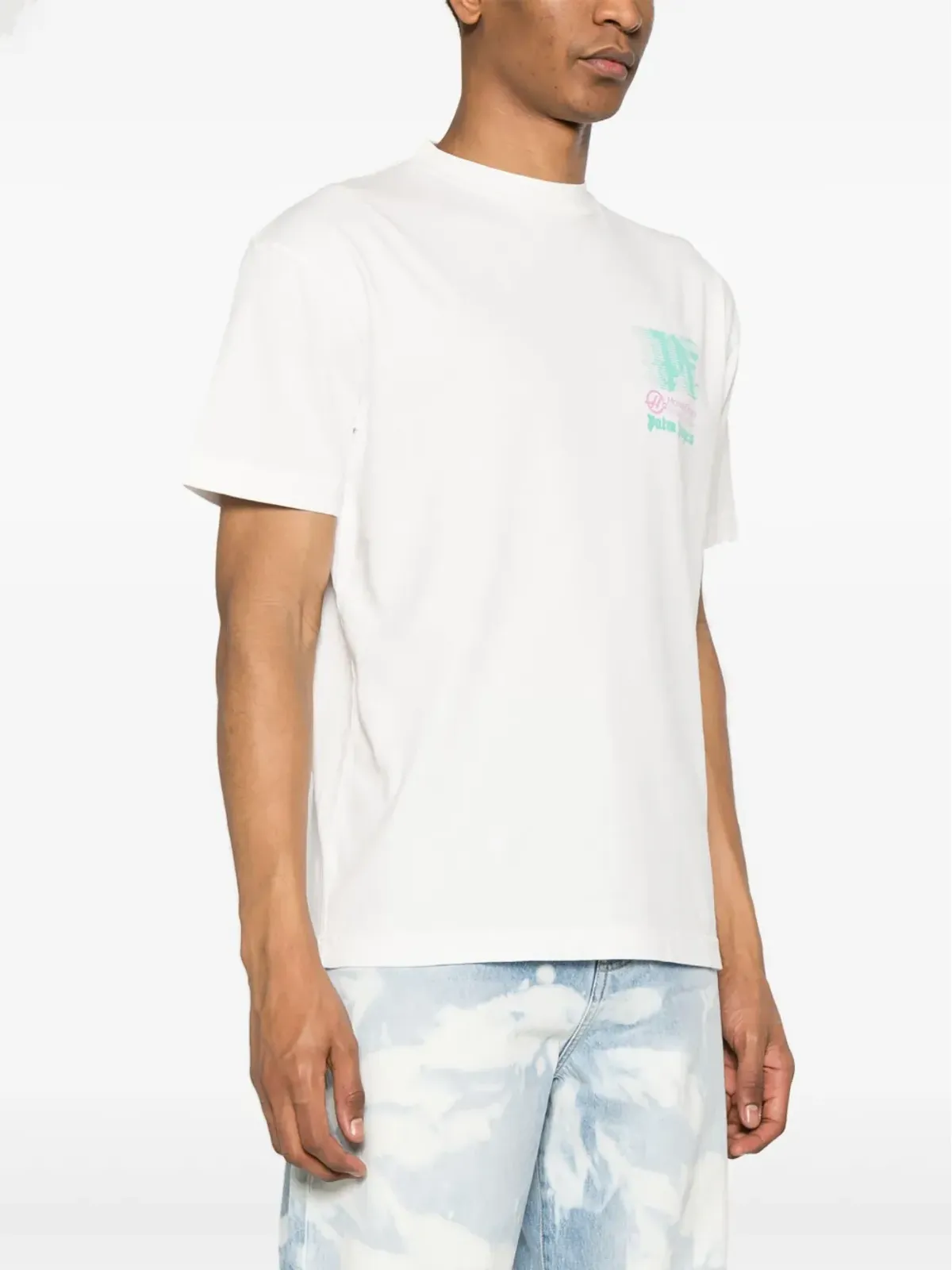 Palm Angels × MoneyGram Haas F1 コットン Tシャツ - 画像4