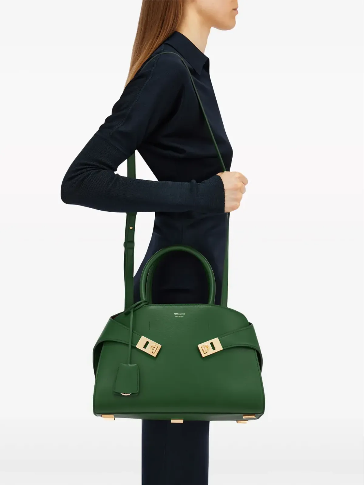 Ferragamo ミディアム ハグ トートバッグ - グリーン - 画像2