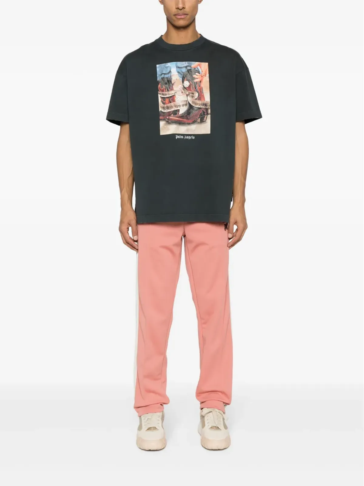 Palm Angels グラフィックプリントTシャツ - グレー - 画像2