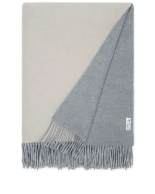 Brunello Cucinelli フリンジ加工カシミヤブランケット - グレー - サムネイル1