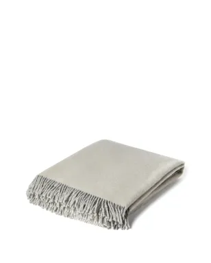 Brunello Cucinelli フリンジ加工カシミヤブランケット - グレー - サムネイル3