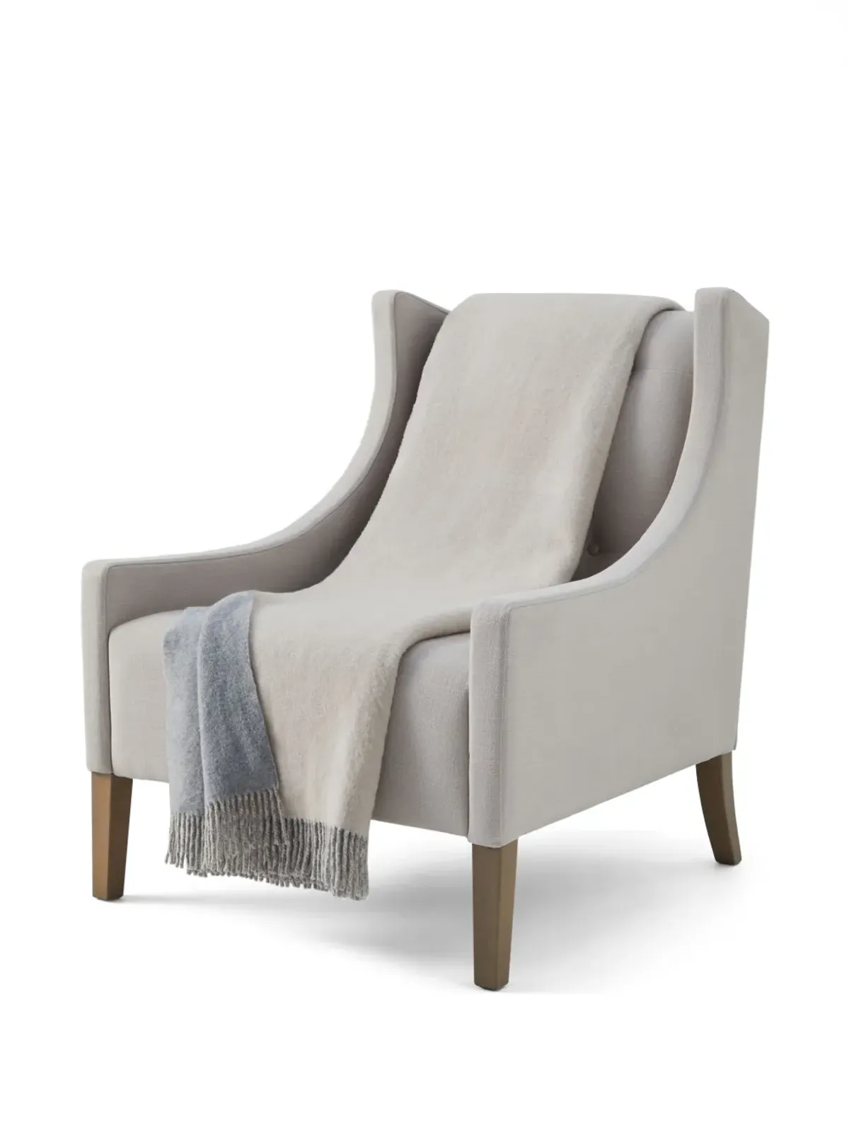 Brunello Cucinelli フリンジ加工カシミヤブランケット - グレー - 画像4
