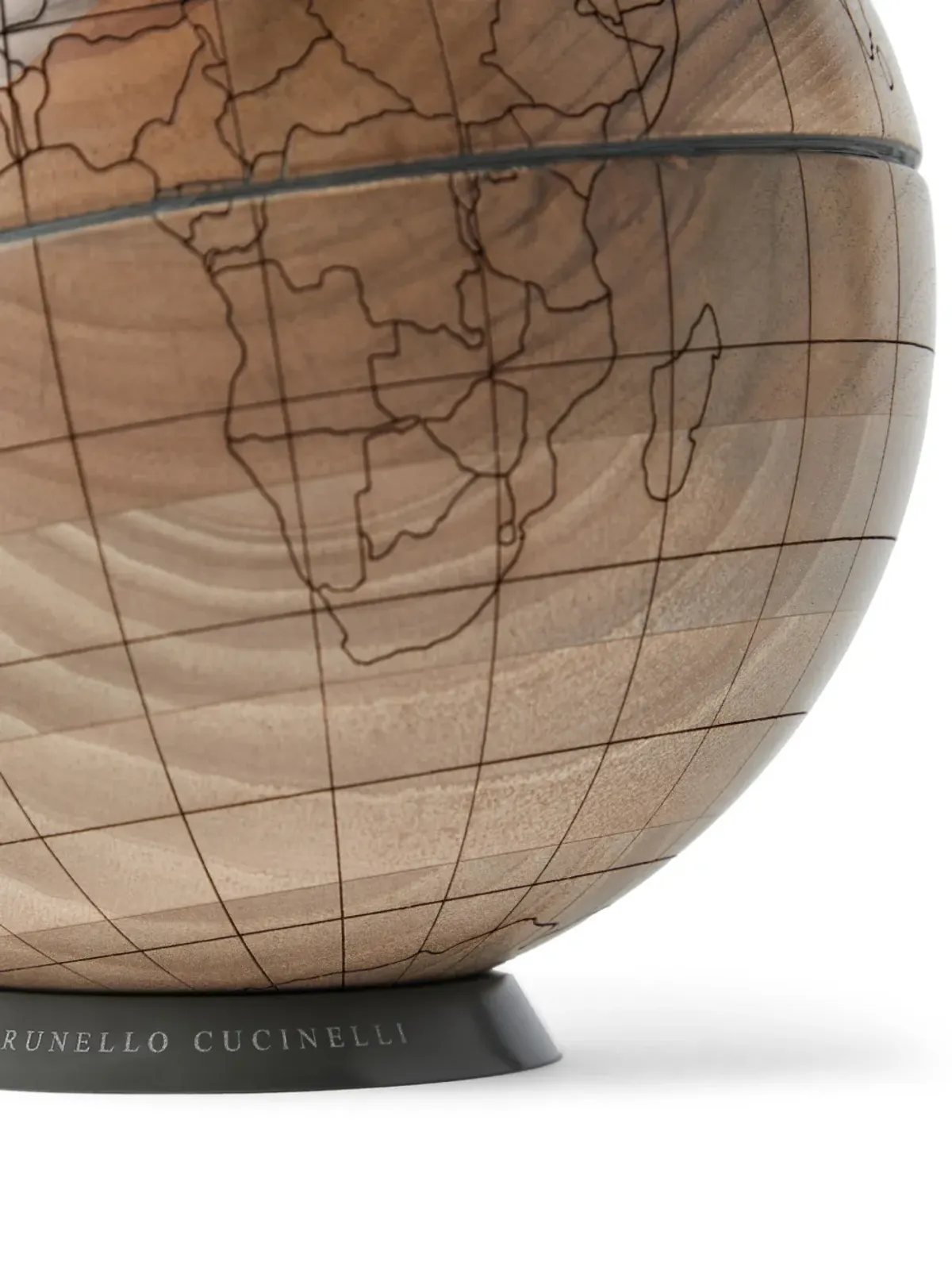 Brunello Cucinelli 木製刻印地球儀 - ニュートラル - 画像4