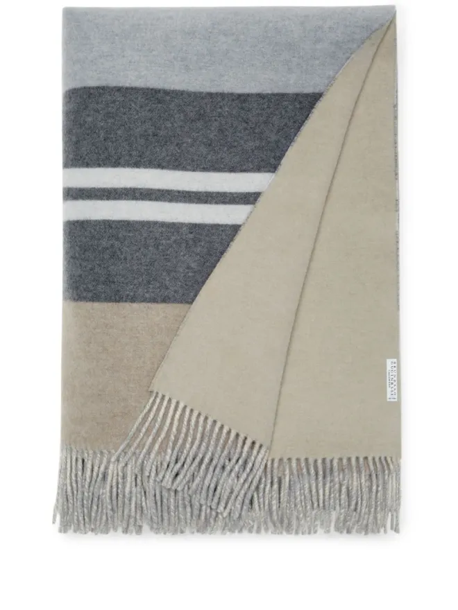 Brunello Cucinelli Brunello Cucinelli カラーブロック カシミヤ ブランケットの商品画像