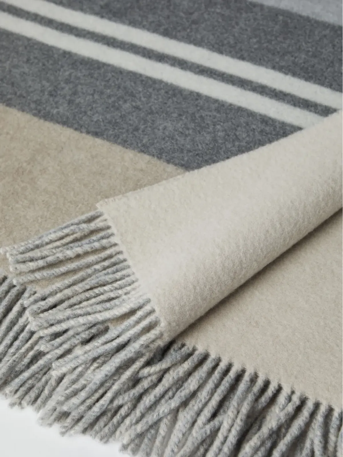 Brunello Cucinelli カラーブロック カシミヤ ブランケット - 画像2