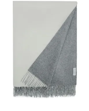 Brunello Cucinelli ツートーン シルク ブランケット - グレー - サムネイル1