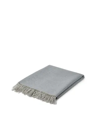 Brunello Cucinelli フリンジ付きカシミヤ ブランケット - グレー - サムネイル3