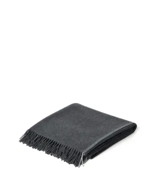 Brunello Cucinelli フリンジ付きカシミアブランケット グレー - サムネイル3
