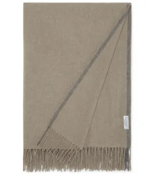 Brunello Cucinelli フリンジヘム カシミヤ ブランケット ブラウン - サムネイル1