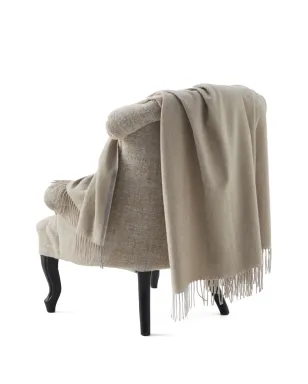 Brunello Cucinelli フリンジヘム カシミヤ ブランケット ブラウン - サムネイル4