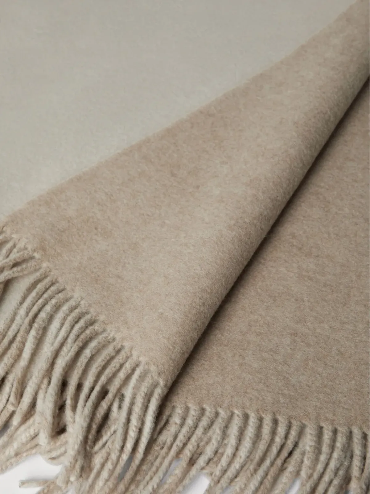 Brunello Cucinelli カシミア ブランケット（200cm x 150cm）- ニュートラルカラー - 画像2