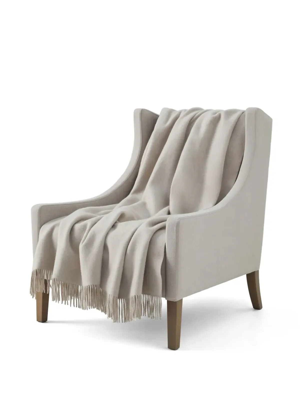 Brunello Cucinelli カシミア ブランケット（200cm x 150cm）- ニュートラルカラー - 画像4
