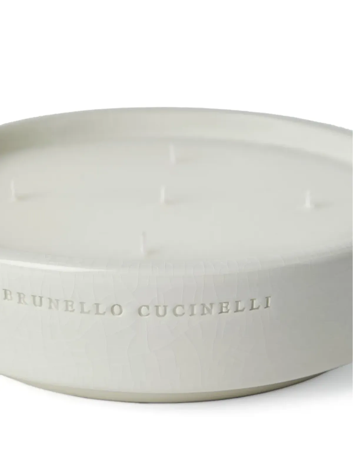 Brunello Cucinelli 大型香り付きキャンドル - ホワイト - 画像4