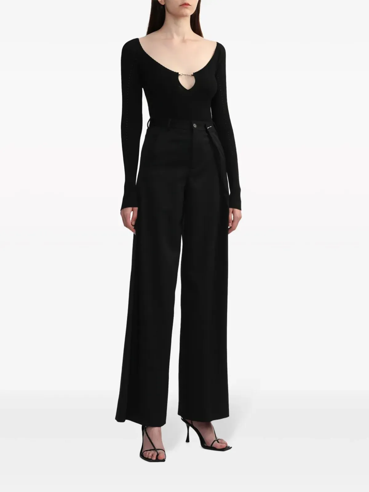 Jacquemus Le Haut Pralu リブ編みニットセーター - ブラック - 画像2