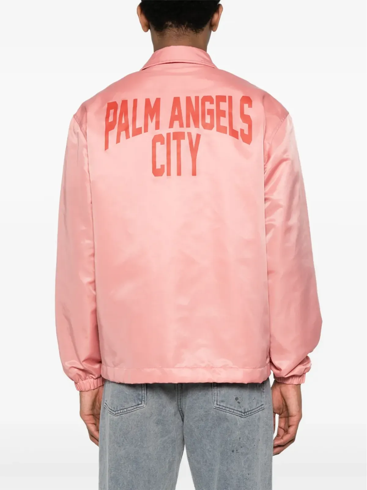 Palm Angels ロゴプリント ギャバジン織りジャケット - ピンク - 画像4