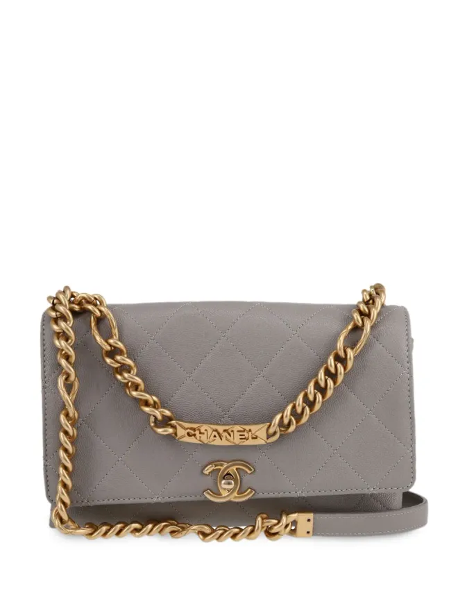 CHANEL Pre-Owned CHANEL ビンテージ 2010年 ダイヤモンドキルティング ショルダーバッグ - グレーの商品画像