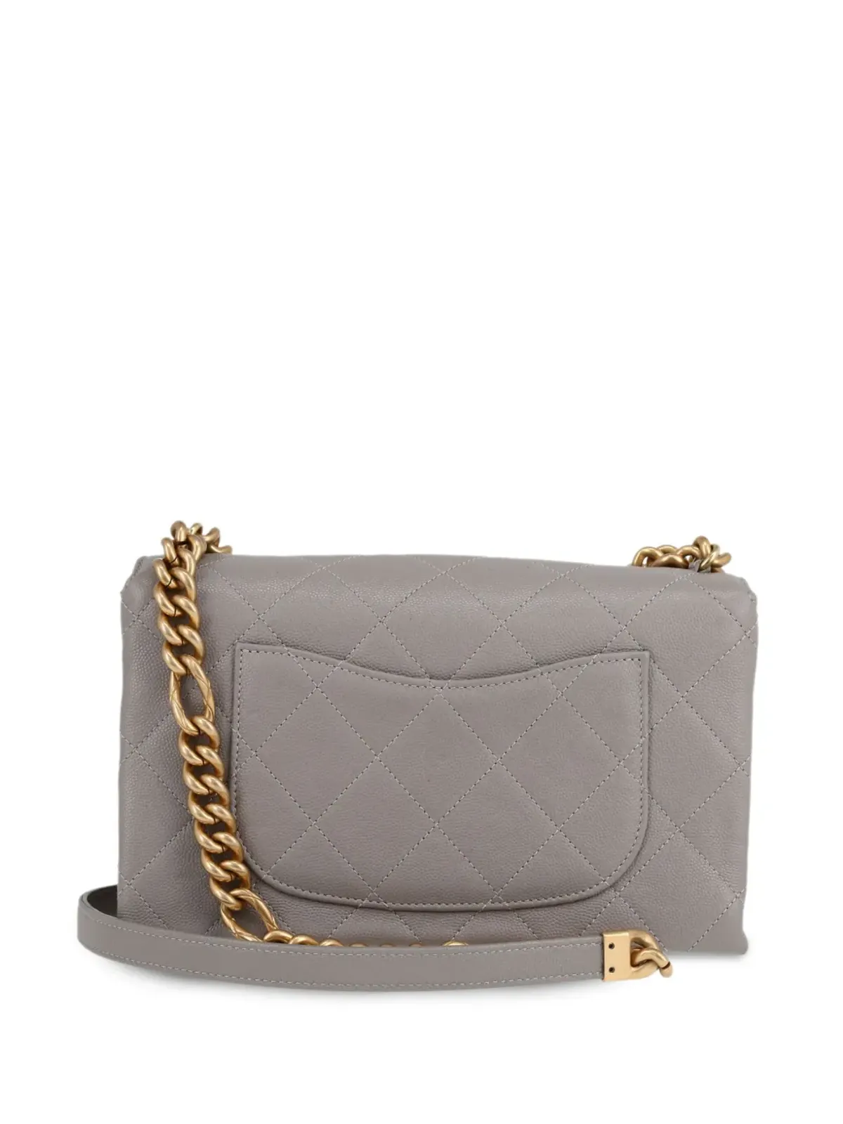 CHANEL ビンテージ 2010年 ダイヤモンドキルティング ショルダーバッグ - グレー - 画像2