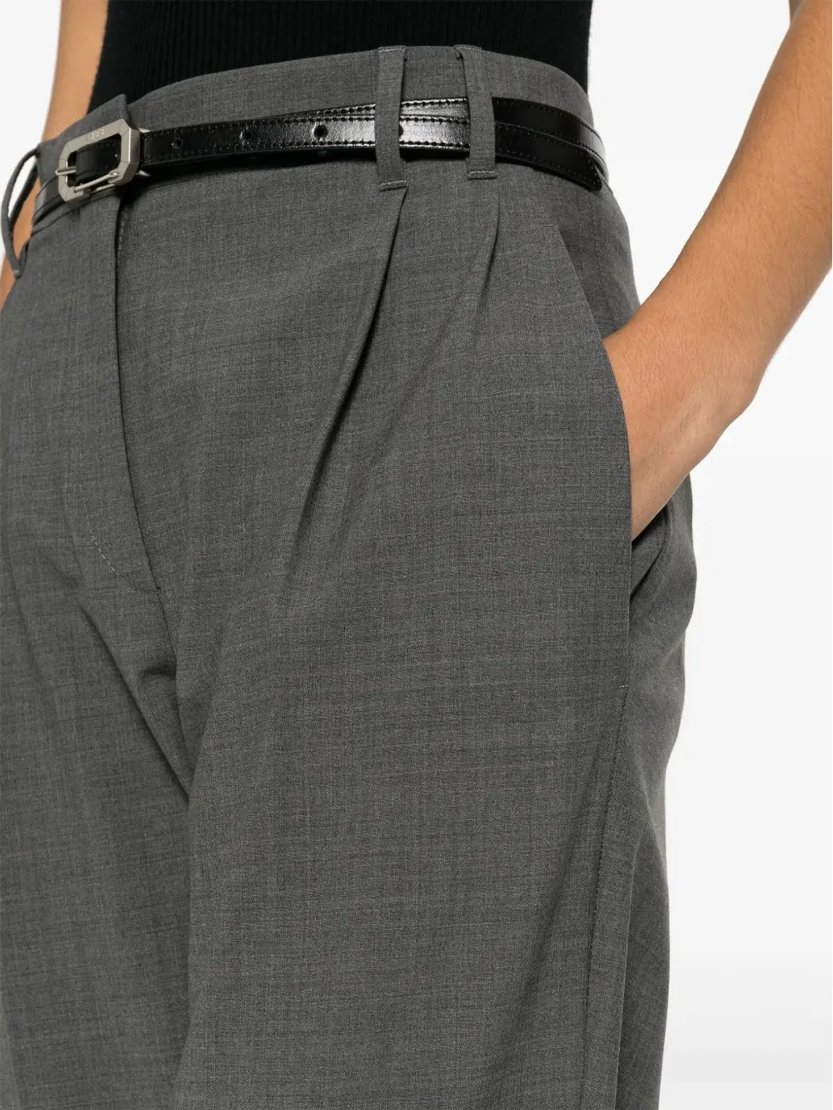 Brunello Cucinelli プリーツ入り テーラードパンツ - グレー - 画像5