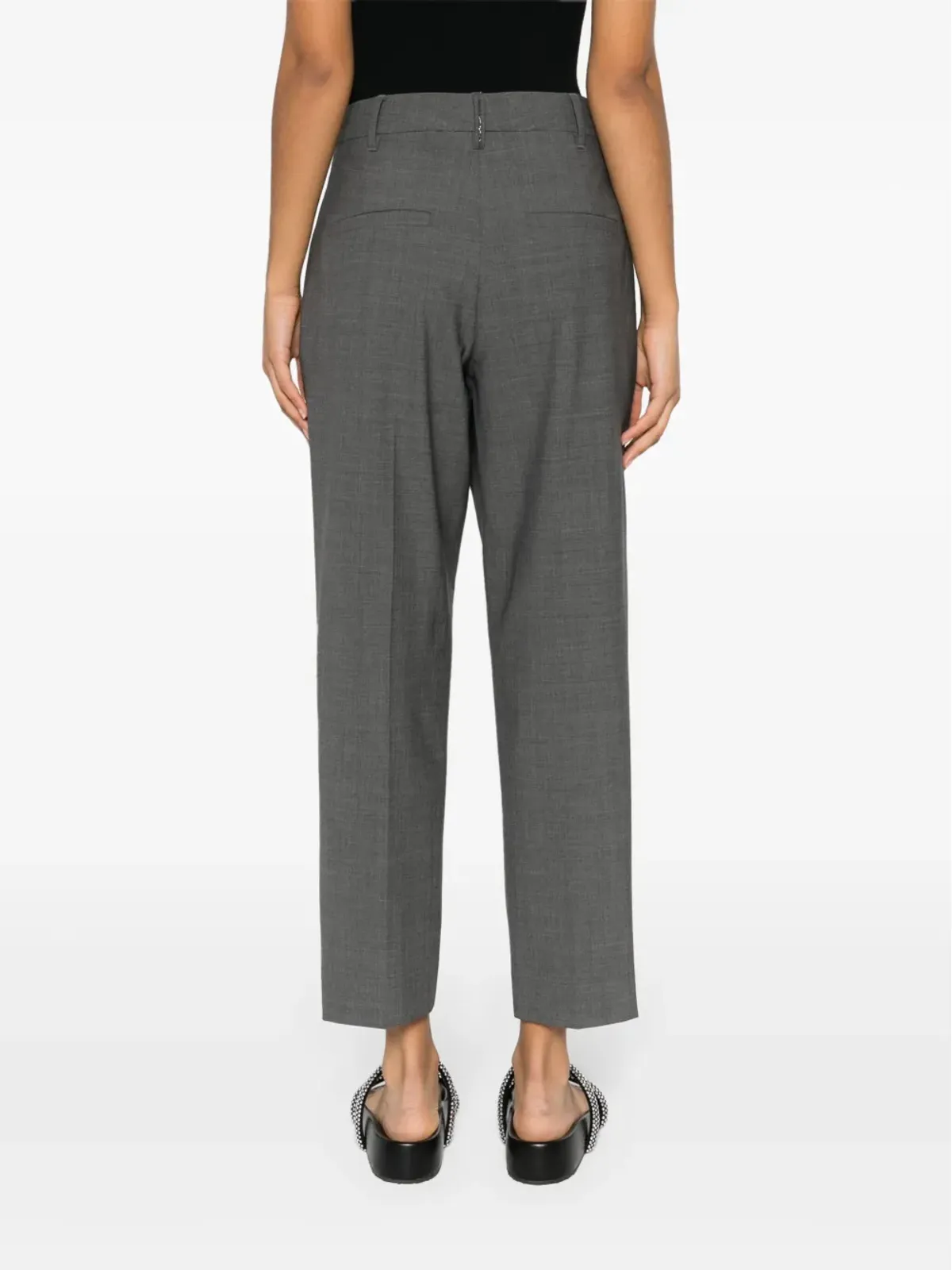 Brunello Cucinelli プリーツ入り テーラードパンツ - グレー - 画像4