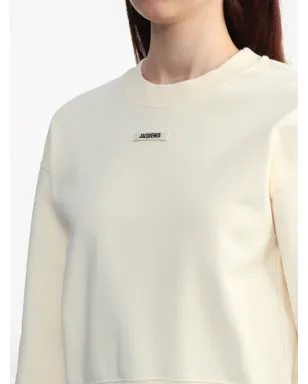 Jacquemus ロゴアップリケ コットン スウェットシャツ - Neutrals - サムネイル5