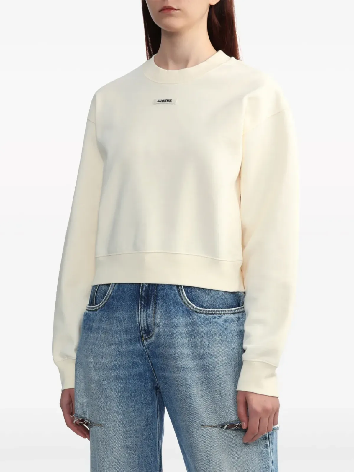 Jacquemus ロゴアップリケ コットン スウェットシャツ - Neutrals - 画像3