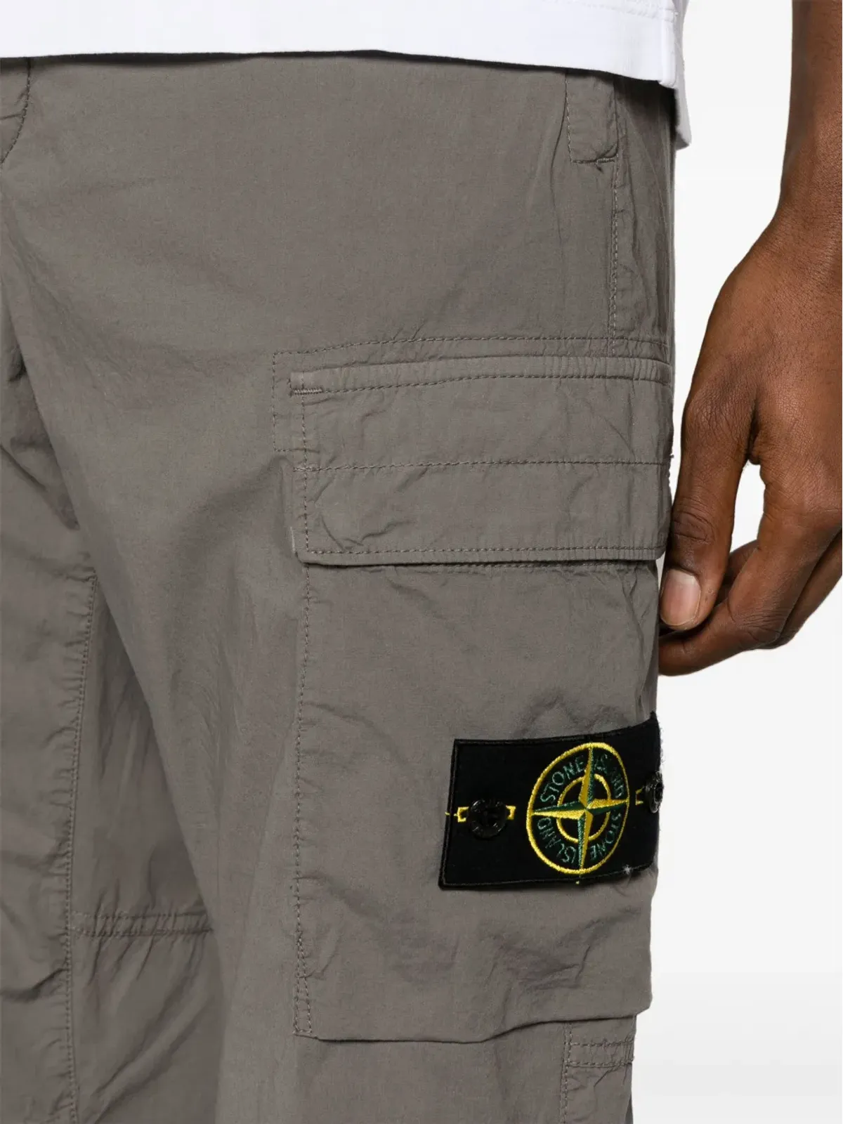 Stone Island コンパスアップリケ カーゴ トラックパンツ - 画像5