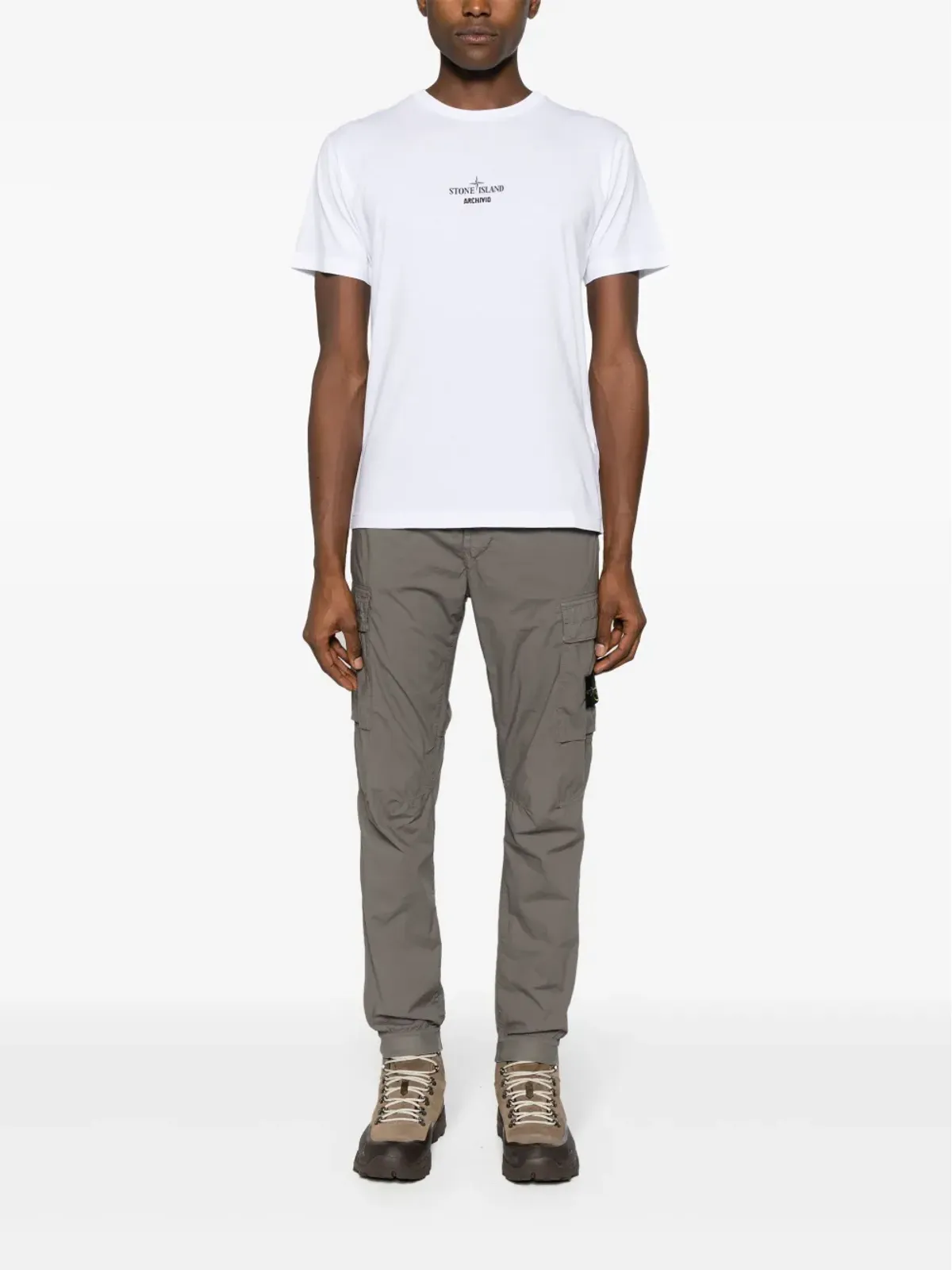 Stone Island コンパスアップリケ カーゴ トラックパンツ - 画像2