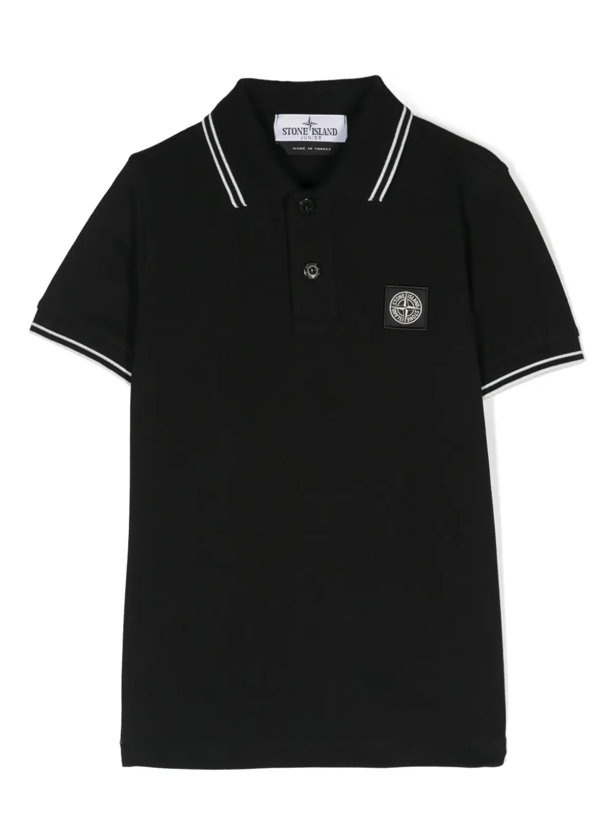 Stone Island Junior コンパスモチーフ コットン ポロシャツ - 画像1