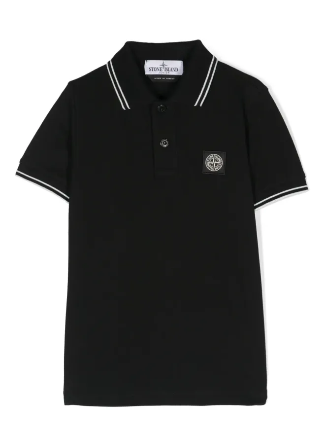 Stone Island Junior Stone Island Junior コンパスモチーフ コットン ポロシャツの商品画像