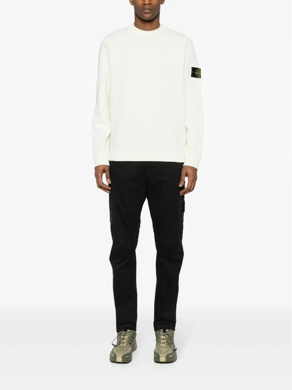 Stone Island コンパスバッジ付きストレートレッグパンツ - 画像2