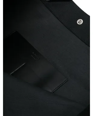 Jil Sander ブック キャンバス トートバッグ - ブラック - サムネイル5