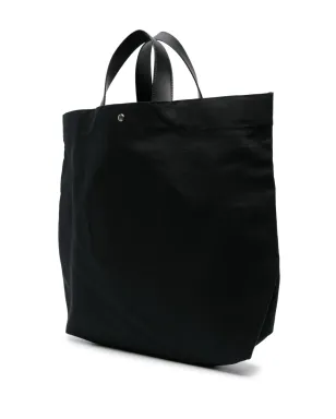 Jil Sander ブック キャンバス トートバッグ - ブラック - サムネイル3