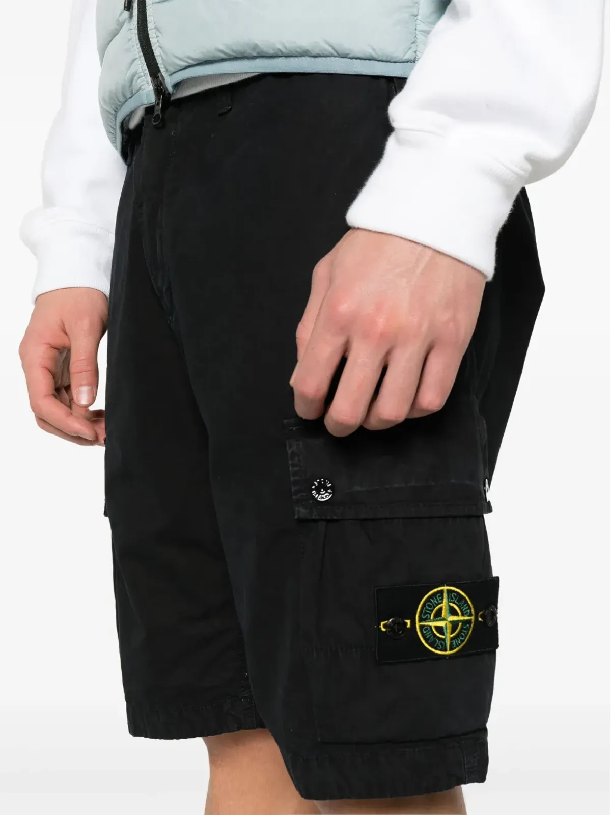 Stone Island コンパス コットン カーゴショーツ - 画像5