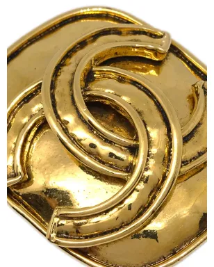 CHANEL ビンテージ 1994 CCロゴ 円形ブローチ - ゴールド - サムネイル2