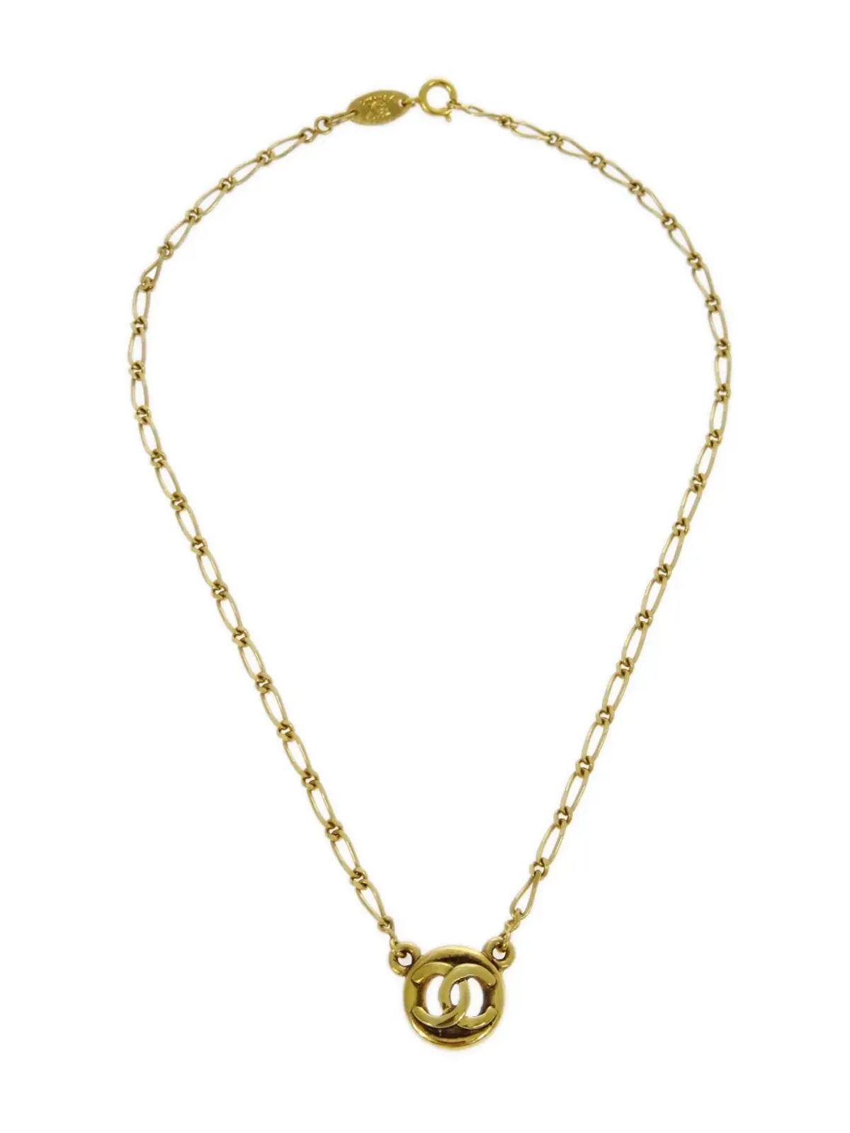 CHANEL ビンテージ 1983年頃の CCメダリオン ネックレス - ゴールド - 画像2